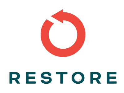 Forte Surfaces Restore text with red icon