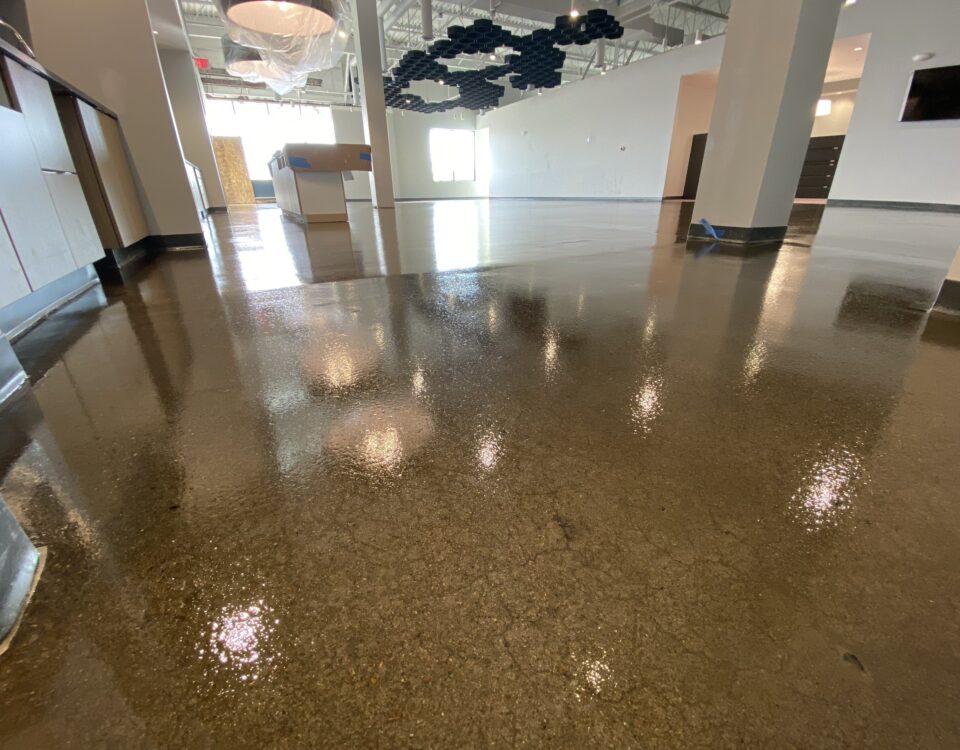 industrial epoxy flooring by forte surfaces high gloss finish