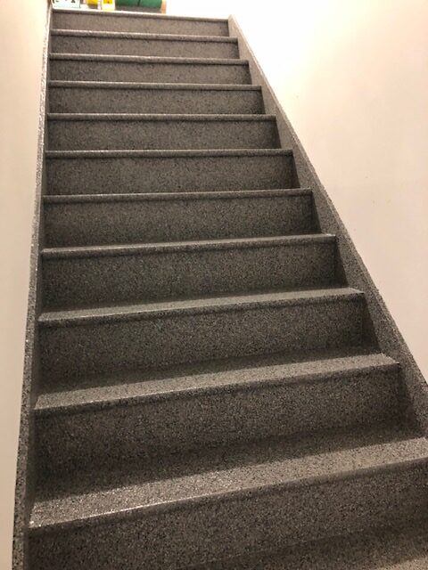 epoxy floor stairway