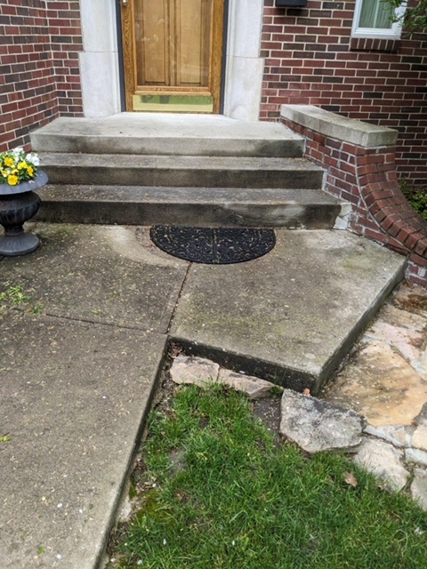 front walkway before forte surfaces cleaning
