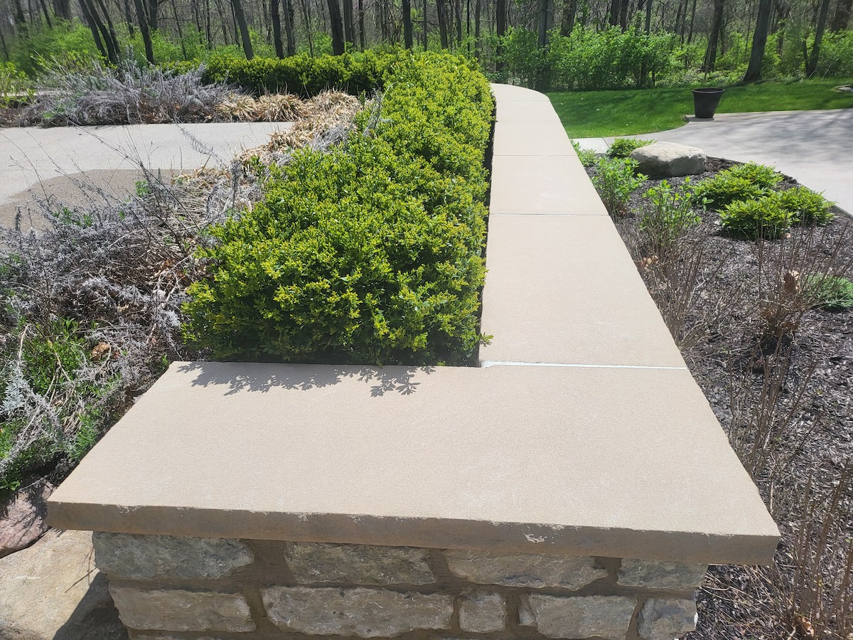 limestone that was recently cleaned