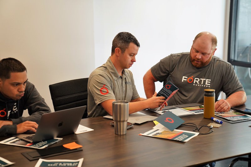 forte surfaces team during a meeting